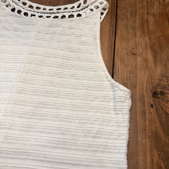 Anthropologie Postmark Crochet Tank Top Shirt Size Medium Petite Boho Coastal - Picture 13 of 15
